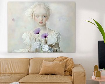 Girl with poppy by Heike Hultsch