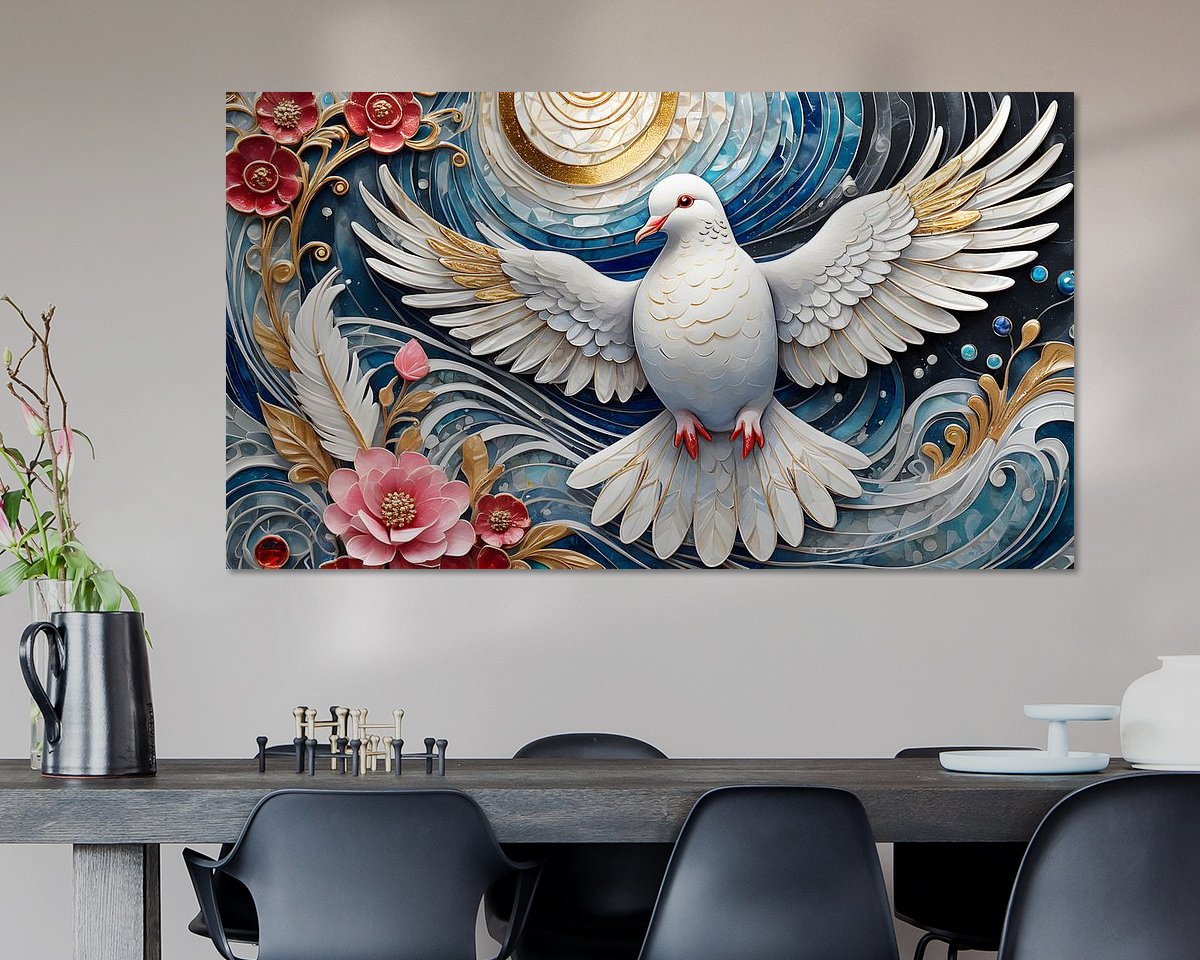 Voorbeeld van het werk in een kamer