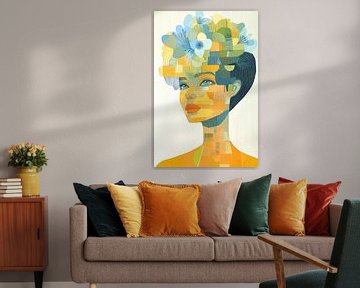 Vrouw met bloemen van Imagine