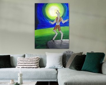 Weerwolf bij volle maan van Pauline Hein