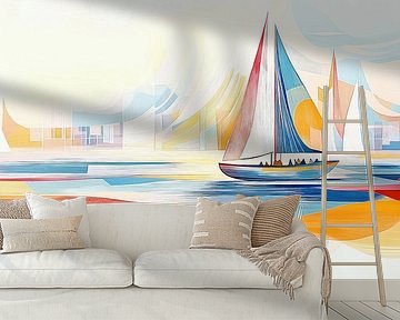 Zeilboot abstract van Imagine