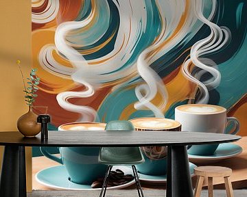 Coffee, colour and abstraction in perfection