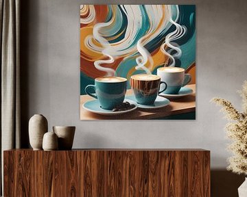 Koffie, kleur en abstractie in perfectie
