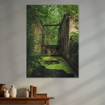 Der alte Teil des Schlosses und die Natur.