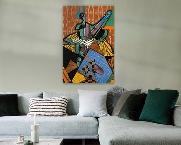Foto van viool en dambord - Juan Gris