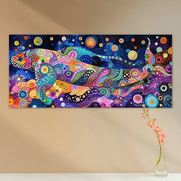 Abstract Space Fish | Stellar Marinelife Odyssey by Art Whims