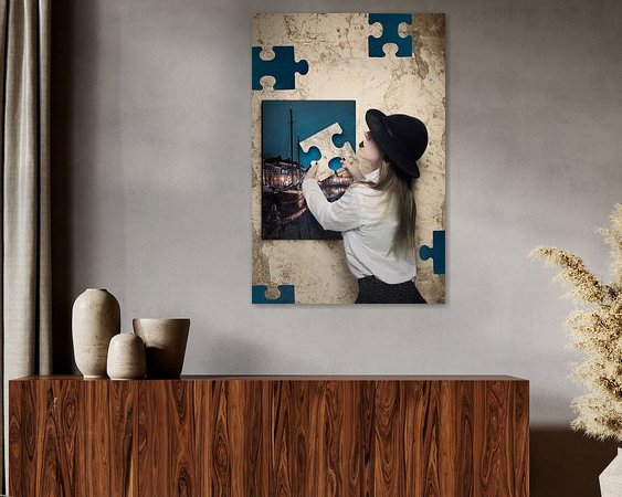 Voorbeeld van het werk in een kamer