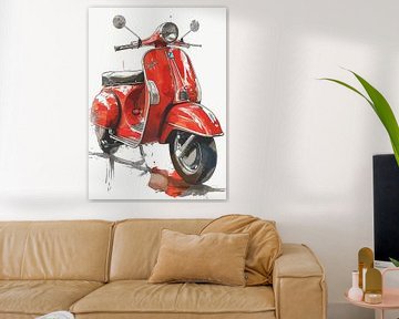 Rode scooter van Lae