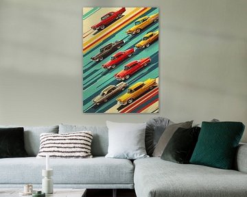 Retro Auto Poster van Lae