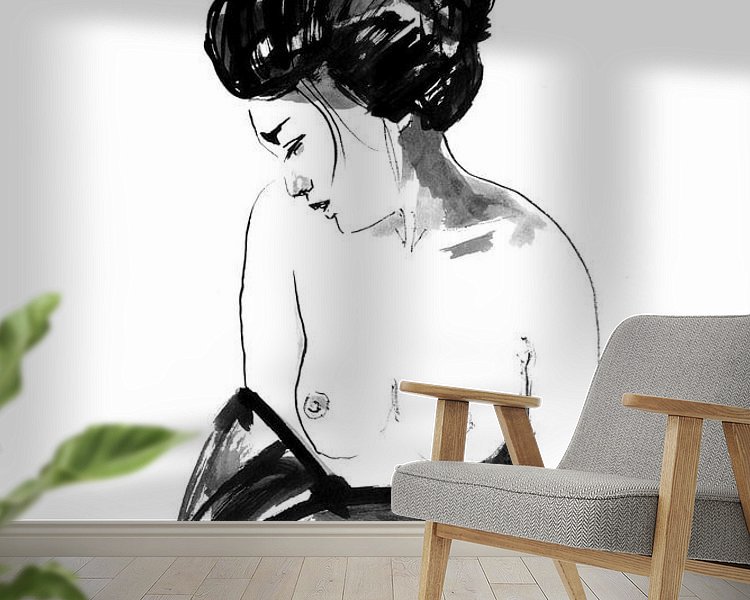 Voorbeeld van het werk in een kamer