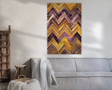 Zigzag Patronen in Paars en Geel van Whale & Sons