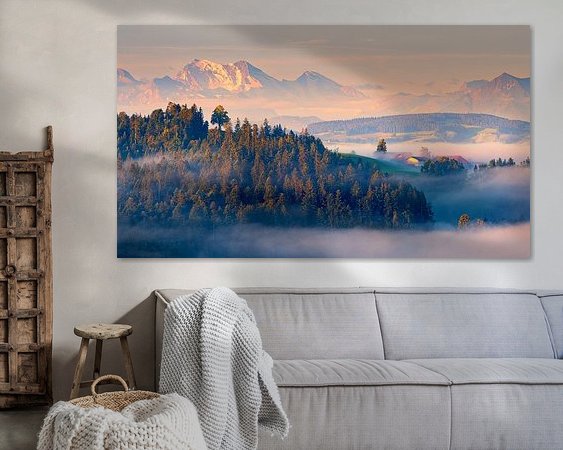 Voorbeeld van het werk in een kamer