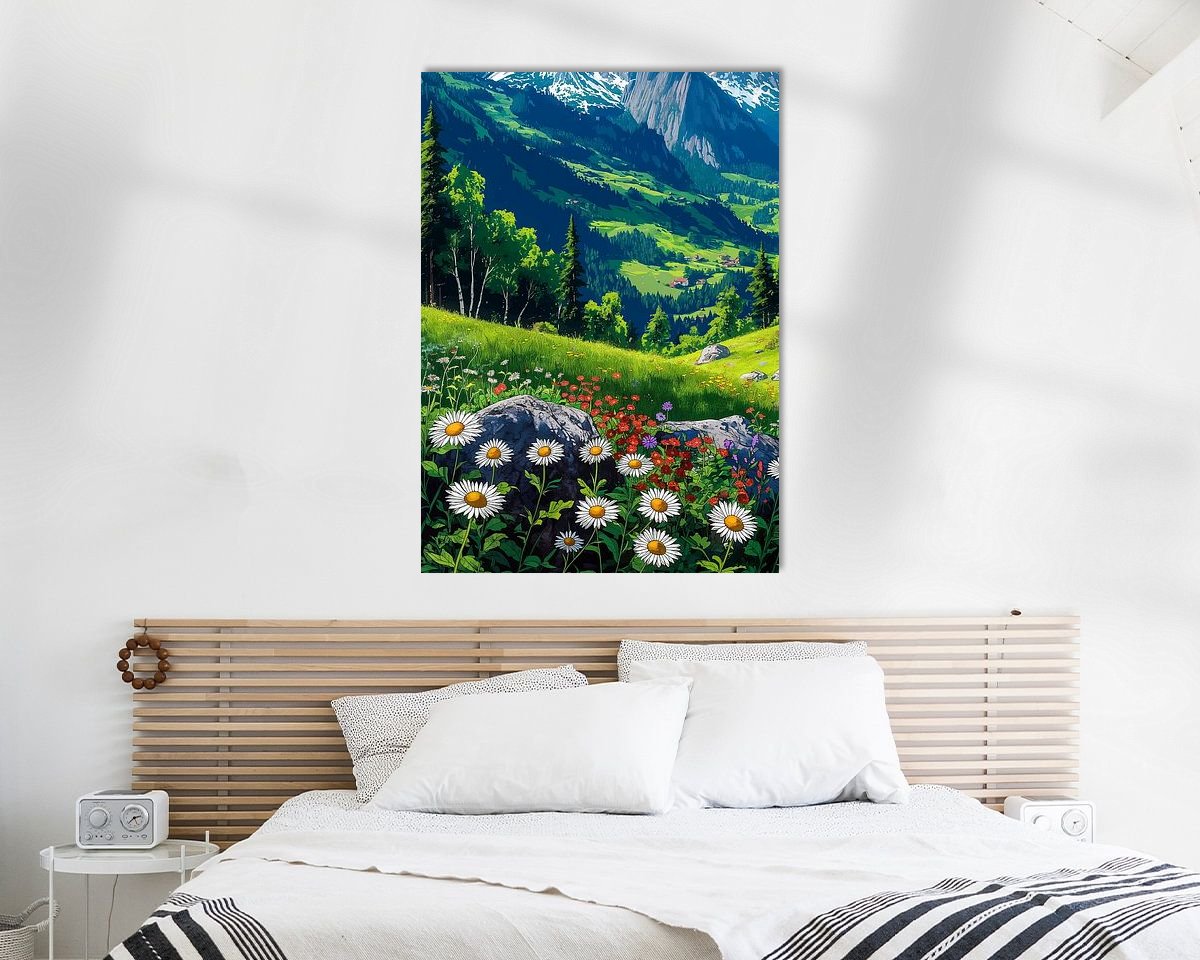 Voorbeeld van het werk in een kamer
