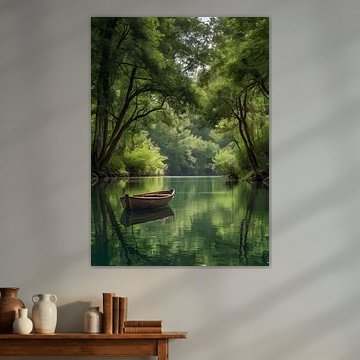 Réflexion dans une forêt tranquille