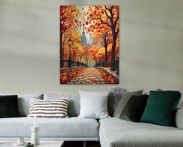 De pracht van herfst in een stadstuin