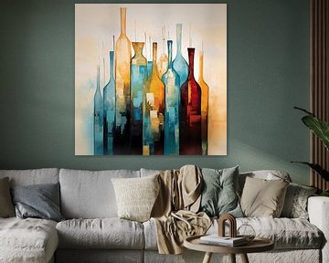 Flessen abstract van Imagine