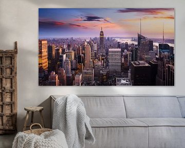 New York City mit Sonnenuntergang von Mustafa Kurnaz