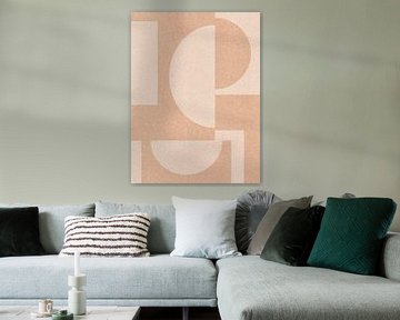 Moderne abstracte geometrische collage in beige. van Dina Dankers