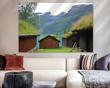 Idyllische locatie naast het Lovatnet meer van Frank's Awesome Travels