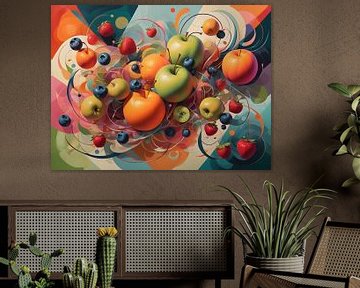 Vruchtenexplosie in Abstracte Kleurenwereld