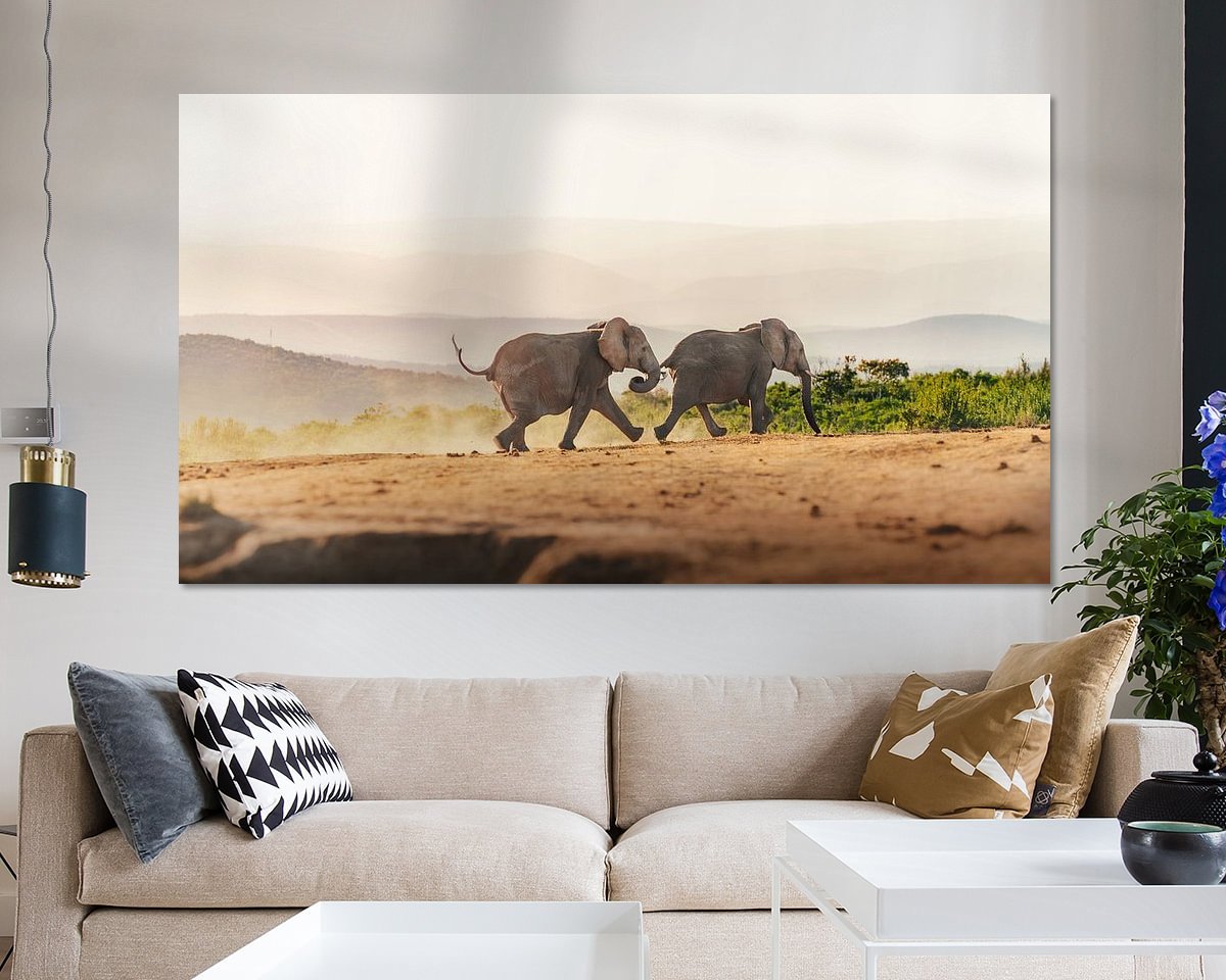 Voorbeeld van het werk in een kamer