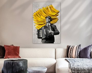 La banane rencontre les sons de l'accordéon sur Poster Art Shop