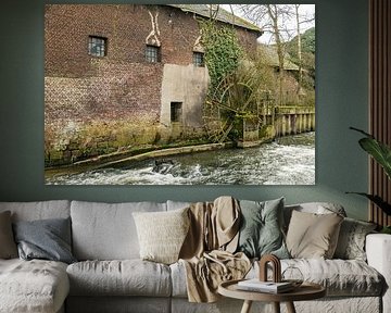 Rimburger watermill in the Worm near Rimburg, Limburg.