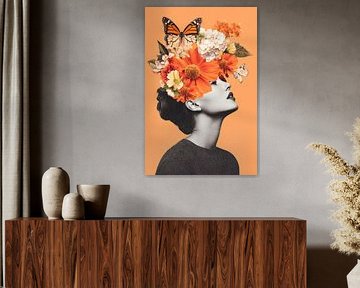 Bloeiende gedachten en vlinders van Poster Art Shop