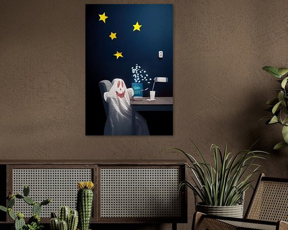 Voorbeeld van het werk in een kamer