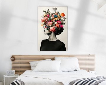 Bloemenpracht in een roes van gedachten van Poster Art Shop
