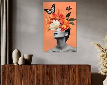 Bloemenmagie in je hoofd van Poster Art Shop