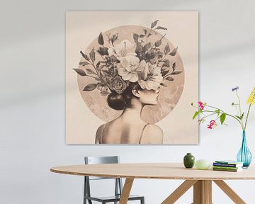 Bloemenmagie in je haar van Poster Art Shop