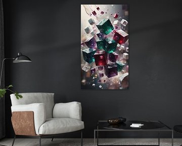Cubes en verre coloré sur Bart Veeken