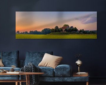 Panorama en zonsopkomst in Ezinge van Henk Meijer Photography