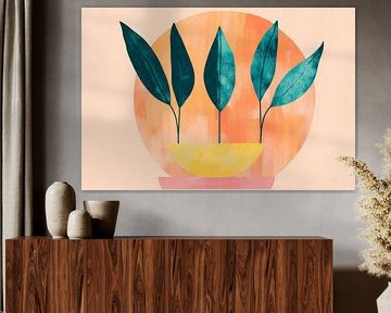 Bunter Pflanzentraum im Topf von Poster Art Shop