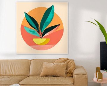 Plante colorée de style moderne sur Poster Art Shop
