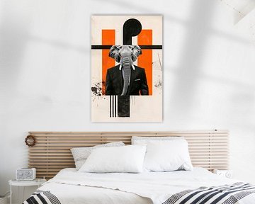 The elegant elephant in a suit by Poster Art Shop