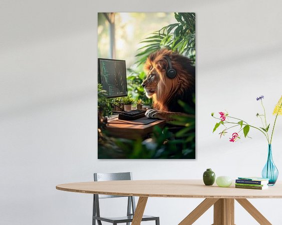 Voorbeeld van het werk in een kamer