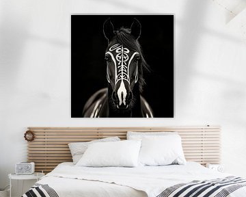 Elegantie in zwart en wit van Poster Art Shop