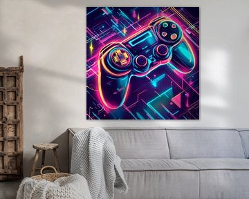 Futuristische gamecontroller van Poster Art Shop