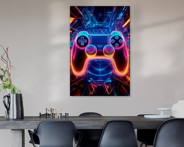 Futuristic gaming controller world by Poster Art Shop