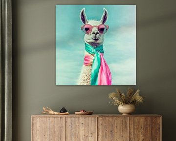 Stylish llama with sunglasses by Poster Art Shop