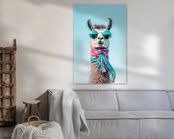 Stylish llama with sunglasses by Poster Art Shop