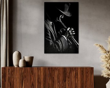 Jazz in zwart-wit van Poster Art Shop