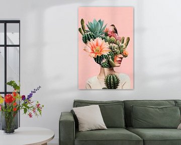 Cactusmagie en bloemenpracht van Poster Art Shop