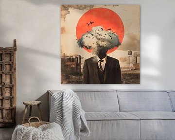 Hoofd vol wolken en dromen van Poster Art Shop