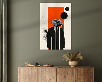 Creatieve samensmelting van mens en dier van Poster Art Shop