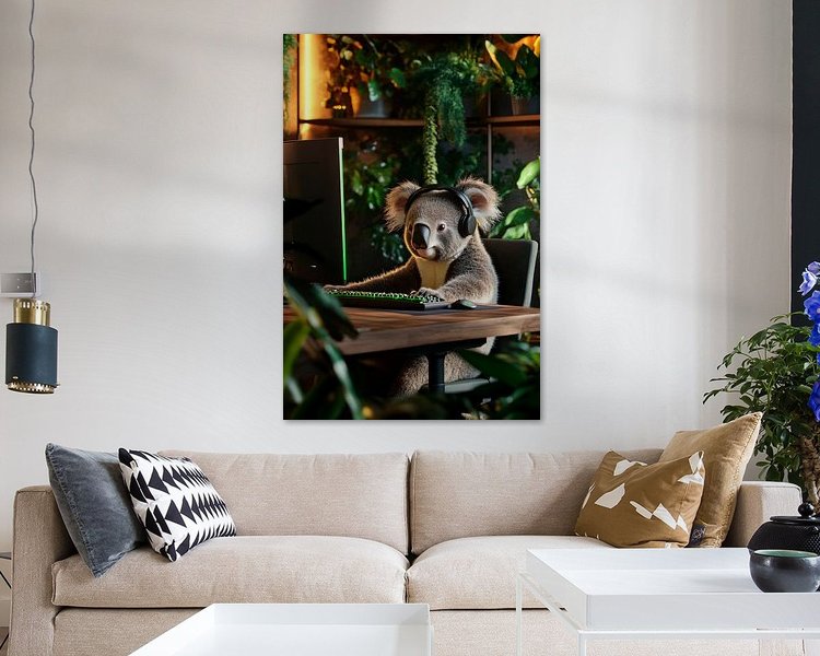 Voorbeeld van het werk in een kamer