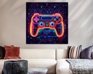 Lichtgevende gamecontroller van Poster Art Shop