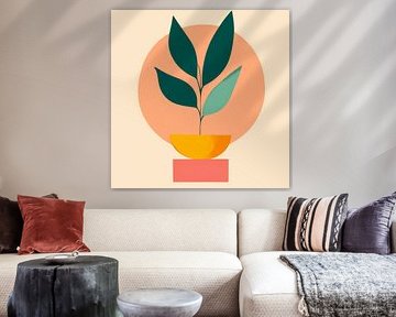 Moderne plantenkunst in een minimalistische stijl van Poster Art Shop